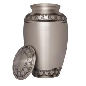 Urnes funéraires décoratives en étain, cœur gravé, en métal massif, fournitures funéraires, urnes en métal pour cendres commémoratives, pots - Product Image 2