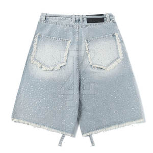 Pantalones Cortos Casuales de Estilo Urbano para Hombre, con Pedrería, para el Verano, con Logotipo Personalizado Disponible, Directo de Fábrica - Product Image 4