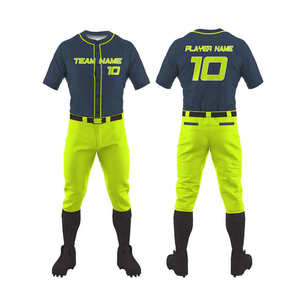 Wholesale Custom Made Baseball Uniform Sets Printed Design Custom Logo 100% Polyester Quick-Drying Breathable Anti-Bacterial - Product Image 1