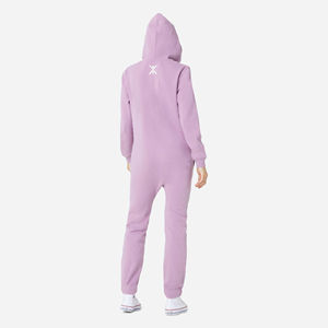 80% Algodón 20% poliéster cepillado en el interior de algodón, cremallera bidireccional, Lila Melange, mono Original Unisex - Product Image 4