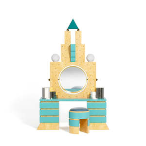 Plaza Wood-Panel <b>Dressing</b> <b>Table</b> with Mirror for Bedroom or Hotel <b>Dressing</b> Room Glass Makeup <b>Table</b> - Product Image 1