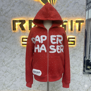 Haute qualité prix raisonnable le plus demandé fermeture éclair à capuche bouffée imprimé fabriqué en usine pas cher prix sweats à capuche hommes sweats à capuche - Product Image 4