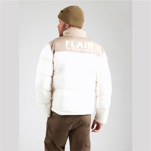 Men's High Quality <b>Denim</b> Puffer <b>Jacket</b> Vintage Style Hooded Collar Front Embroidered Logo Solid Pattern Winter Closure Zipper - Product Image 3