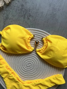 Maillot de bain femme boucle sangle bikini double visage maillot de bain uni sexy bikini piscine fête essentiel NOUVEAU - Product Image 3