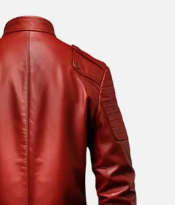 Chaqueta de cuero de motorista de estilo clásico de Esprit, diseñador informal de alta calidad, cuero genuino, forro transpirable de invierno, piel impermeable - Product Image 4