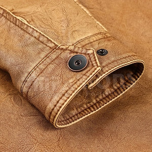 <b>Light</b> weight <b>Men</b> Leather <b>Jacket</b> Durable Casual Plain Windproof Leather Fashion <b>Jacket</b> Made In Pakistan - Product Image 5