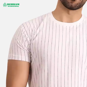 Camiseta en blanco, Camiseta holgada de algodón 100% personalizada, Camiseta con estampado de logotipo para hombres, camiseta de gimnasio de secado rápido OEM para hombres, camiseta de manga corta sin costuras para hombres - Product Image 4