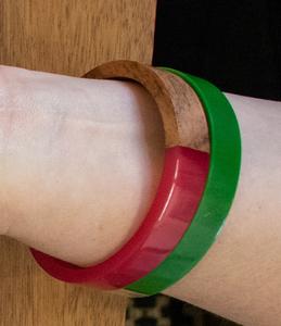 Pulsera de madera de diseño único para mujer, brazaletes hechos a mano de brazaletes de resina de madera Natural de buena calidad - Product Image 4