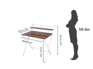 Table de bureau robuste pliable, sans assemblage requis, table de travail polyvalente pour le bureau à domicile, le télétravail - Product Image 4