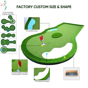 Tapis de golf portable sur mesure en gazon artificiel pour entraînement <span class=keywords><strong>intérieur</strong></span>/extérieur, idéal pour la maison, le bureau et le jardin - Product Image 3