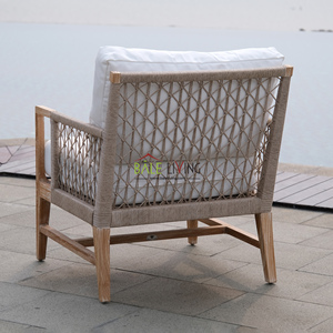 Sofá de Suecia, silla de teca sólida, tejido de cuerda, asiento profundo, sofá de jardín con cojines, resistente a la intemperie para Villa y Hotel - Product Image 2
