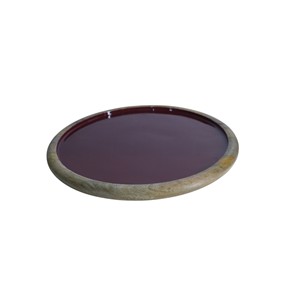 Plateau en bois artisanal personnalisable pour hôtel, design classique écologique, plat de service pour fruits, tasses à thé, passe au lave-vaisselle, durable pour - Product Image 4