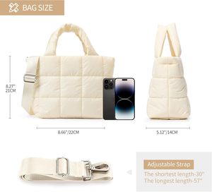 Sac à main pour femme avec broderie <span class=keywords><strong>de</strong></span> logo personnalisé, sac fourre-tout matelassé, léger, compartiments pour ordinateur portable, poignées, sacs à main, sac <span class=keywords><strong>de</strong></span> plage pour voyage - Product Image 4