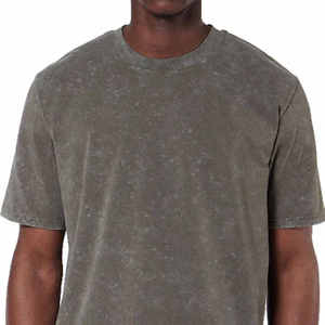 T-shirt surdimensionné de haute qualité avec logo personnalisé brodé 100% coton pour hommes T-shirts lavés à l'acide à prix de gros - Product Image 4