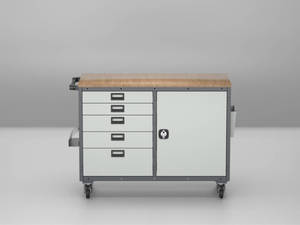 Multi-Functional Modular <b>Tool</b> Cabinet Workbench with Lock System and Wheels – Professional Garage Equipment <b>Tool</b> <b>Trolley</b> - Product Image 4