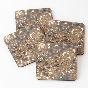 Printed Wood Bamboo <b>Coasters</b> Set for Drink Wood <b>Coasters</b> with <b>Cork</b> for Coffee Tea at Star Crafts India for Table Decoration - Product Image 1