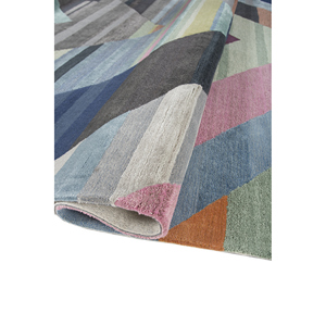 Alfombra de Lana Tejida a Mano Jaipur Rugs ZA Weaver Art Reserve Azul, Diseño Geométrico Plano para el Hogar, Alfombra Nueva para Sala de Estar -THA-5002 - Product Image 2