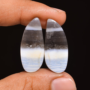 Top magnifique Owyhee bleu opale pierre précieuse en gros Owyhee opale Fansy forme pour paire de pierres faites à la main pour faire des boucles d'oreilles pierres précieuses - Product Image 1