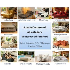 Canapé d'angle en L compressé sans structure, canapé sectionnel en tissu pour salon, mobilier moderne de haute <span class=keywords><strong>qualité</strong></span> - Product Image 5