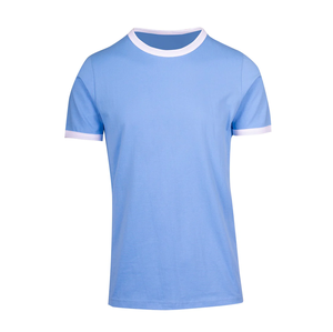 2024 Street Wear personnalisé imprimé Logo respirant hommes t-shirts avec garniture contrastée dernière mode hommes garniture contrastée t-shirt - Product Image 6