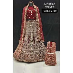 Elegante étnico diamante estampado Lehenga Choli alta demanda mejor calidad pesado boda fiesta desgaste indio y pakistaní estilo de moda - Product Image 1