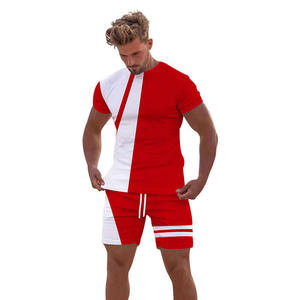 Conjuntos cortos 2025 para hombre, ropa informal de verano para hombre, conjunto de 2 piezas, trajes deportivos para hombre, camisas y pantalones cortos, conjuntos masculinos - Product Image 1