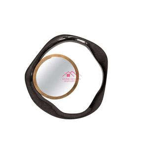 Espejo de pared de metal de lujo Espejo hecho a mano de calidad superior Forma redonda Montado en la pared Espejo de pared de metal al por mayor - Product Image 4