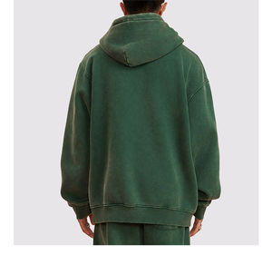 Pull-over décontracté à capuche pour hommes personnalisé sweat-shirt à capuche d'hiver confortable coupe ample tissu éponge disponible dans toutes les tailles - Product Image 2