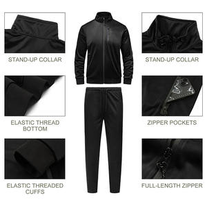Custom Tracksuit Casual Stand up Collar Jogger <b>Pants</b> 2 Piece Zip up Tracksuits for Men Breathable Polyester Cotton SI-MTS-064 - Product Image 4