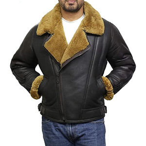 Chaqueta Bomber de cuero para hombre, bordado de lona, con capucha, material grueso de invierno, capa interior suave, prendas de vestir exteriores duraderas, precio de fábrica - Product Image 4