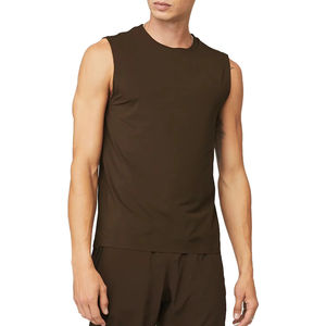 Débardeurs sur mesure pour hommes, chemises décontractées sans manches légères et durables de haute qualité, méthode de tissage en tricot respirant, vente en gros - Product Image 1