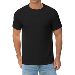 Mens Solid Waffle O-Neck Regular Fit <b>Half</b> <b>Sleeve</b> Casual Knitted 100% Cotton Front Logo Quick Dry <b>T</b>-<b>Shirt</b> - Product Image 5