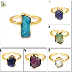 Piedra curativa de peridoto en bruto Natural moderna 13-16MM 18K chapado en oro Collet ajuste colgantes joyería para mujeres al por mayor a granel - Product Image 4