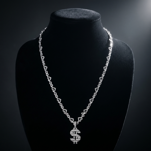 Elegante Collar de Moissanita para Mujer, Plata 925, Corte Diamante, Cadena con Diseño de Eslabones Elegantes, Cadena de Plata Pulida, Joyería de Lujo para Uso Diario - Product Image 1