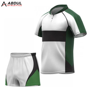 Uniforme de rugby moderne pour hommes, maillot à manches courtes et short, en polyester durable, pour les entraînements et les matchs - Product Image 1