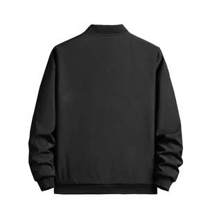 แจ็กเก็ตซิปบางปักลายโลโก้ตามสั่งสำหรับฤดูใบไม้ผลิแจ็คเก็ตบอมเบอร์ซับในสำหรับผู้ชาย - Product Image 2