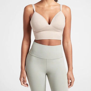 Sujetador deportivo acanalado de alto impacto para niñas Sujetador atlético de gimnasio sin costuras de alto soporte para Yoga Fitness Correr Deportes más transpirable - Product Image 1