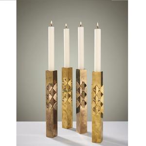 Portavelas de Metal para decoración del hogar, candelero para iluminación y juego, portavelas decorativo con acabado antiguo elegante - Product Image 3