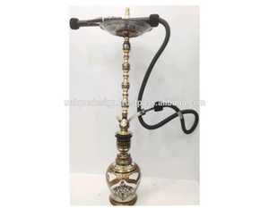 Sang trọng Shisha hookah Mô Hình 4 bộ hoàn chỉnh với sâu tay khắc tùy chỉnh thực hiện để Spec 80-100cm chiều cao thủy tinh & vật liệu đồng thau - Product Image 3