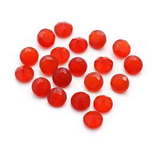 Haute qualité 25 pièces 4mm coupe 3mm d'épaisseur cornaline naturelle rouge Onyx pierres précieuses 4.35 Cts Lot pierre à facettes lâche traité thermiquement haute-Iroc - Product Image 3