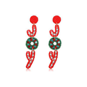 Mejor precio Nueva moda Chapado en oro Cristal Rhinestone Con cuentas Borla Perla Pendientes geométricos Navidad Étnico Aniversarios largos - Product Image 4