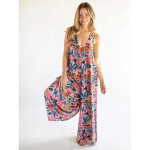 Femmes élégant col en V Maxi nouveauté taille haute imprimé fleuri décontracté Long Midi impression numérique longueur au sol mode en gros - Product Image 1