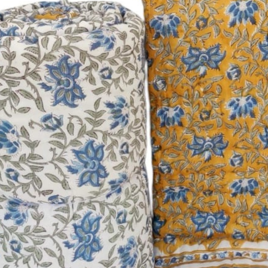 Mustard yellow & Blue