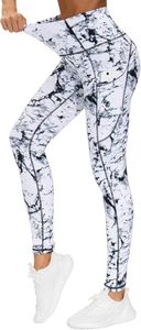 <b>Women's</b> Mid Waist Elastic Gym Yoga Pants Pockets Print <b>Compression</b> Fit Leggy Athletic <b>Leggings</b> Quick Dry Plus Size Seamless - Product Image 2