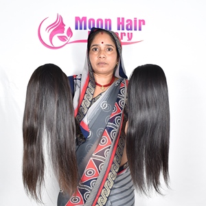 100% des meilleurs fabricants et fournisseurs en Inde de mèches de cheveux humains lisses, doux, soyeux, vierges, non traités, bruts, d'exportation, à vendre - Product Image 1