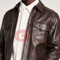 Dernière meilleure qualité hommes veste Harrington en cuir en prix de gros couleurs personnalisées en gros Harrington vestes en cuir