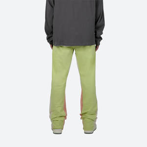 Pantalones de Jogger de alta calidad para hombre, logotipo personalizado, cintura media, estilo informal apilado acampanado, ajuste holgado a la venta - Product Image 2