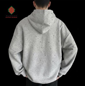 Sweat à capuche unisexe en coton 100% respirant et imperméable Galaxy Solid Black, tricot d'hiver, motif nuit étoilée - Product Image 5