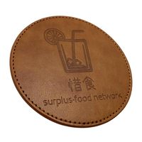 Logo d'entreprise promotionnel en similicuir sous-verres pour les cadeaux des employés
