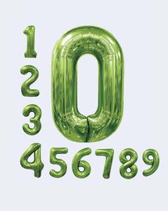 Globo de Aluminio Verde Número 100cm para el Día de la Madre, Halloween, Fiestas de Cumpleaños - Decoraciones Venta al por Mayor España - Product Image 1